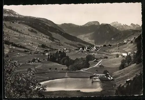 AK Wildhaus, Panorama mit Strandbad