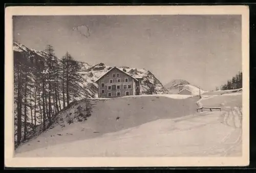 AK Fextal, Winterpartie an der Pension zur Sonne