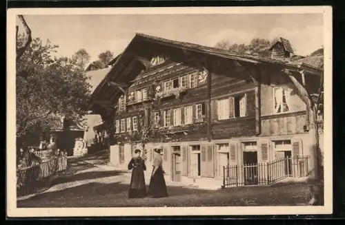 AK Hasliberg, Haus am Hasliberg v. 1757, Schweizer Bauernhäuser