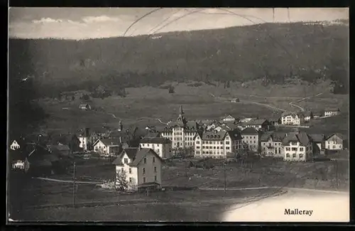 AK Malleray, Totalansicht aus der Vogelschau