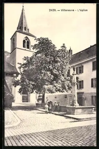 AK Villeneuve /VD, L`eglise Saint-Paul
