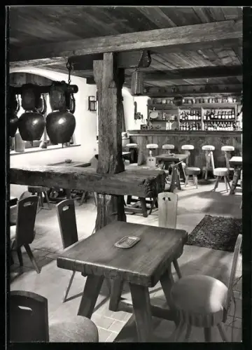 AK Hergiswil am See, Hotel Belvedere H. Hochreutener-Riedl, Trychle-Bar