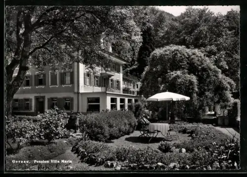 AK Gersau, Pension Villa Maria mit Garten