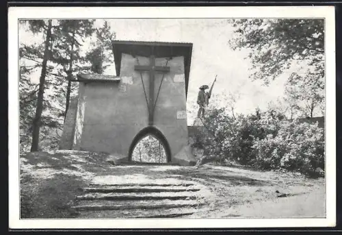 AK Kufstein, Kriegergedächtniskapelle und Andreas-Hofer-Denkmal
