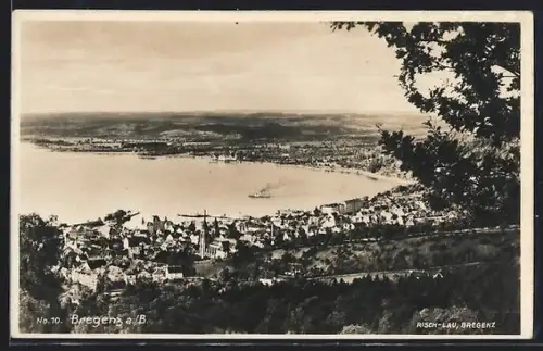 AK Bregenz a. B., Panorama mit Kirche