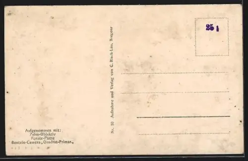 AK Bregenz a. B., Panorama mit Kirche