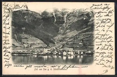 AK Zell am See, Teilansicht gegen die Schmittenhöhe