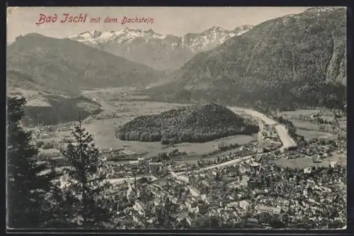 AK Bad Ischl, Ortsansicht mit Dachstein