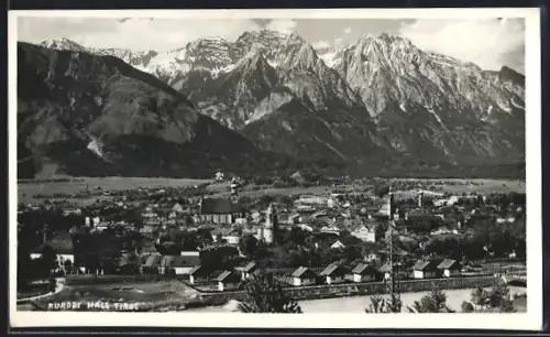 AK Hall /Tirol, Teilansicht mit Kirche