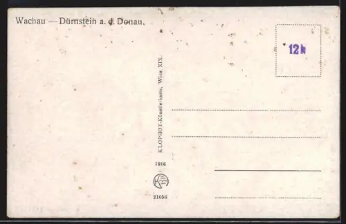 AK Dürnstein a. d. Donau, Teilansicht mit Kirche