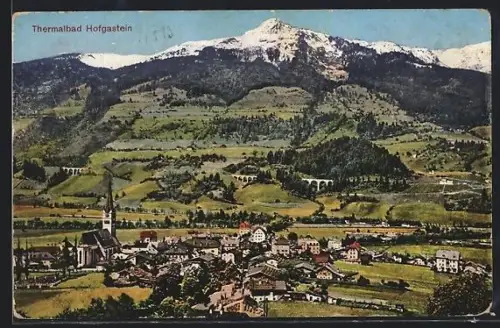 AK Bad Hofgastein, Teilansicht mit Kirche