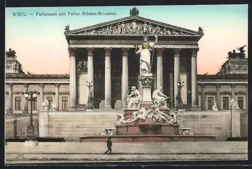AK Wien, Parlament mit Pallas Athene-Brunnen