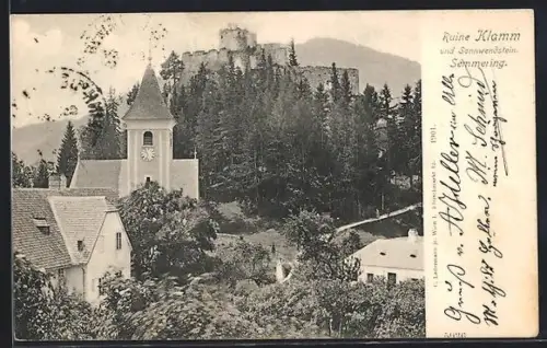 AK Semmering, Ruine Klamm und Sonnwendstein