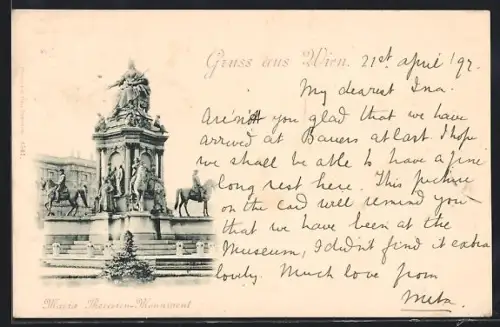 AK Wien, Maria Theresien-Monument