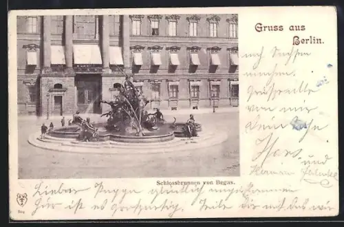 AK Berlin, Schlossbrunnen von Begas