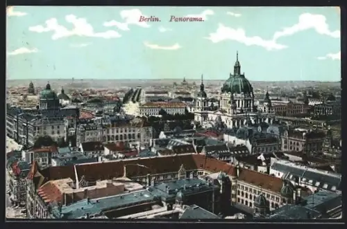 AK Berlin, Panorama der Stadt, Blick zum Dom