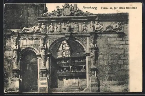 AK Bamberg, Portal an der alten Residenz