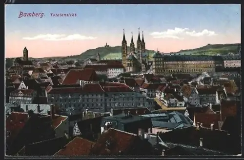 AK Bamberg, Totalansicht aus der Vogelschau