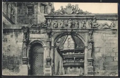 AK Bamberg, Eingangs-Portal zur alten Hofhaltung