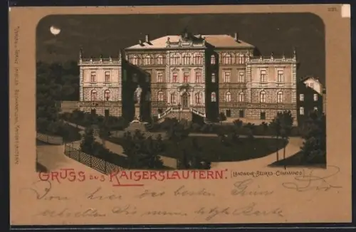 Lithographie Kaiserslautern, Landwehr-Bezirks-Commando