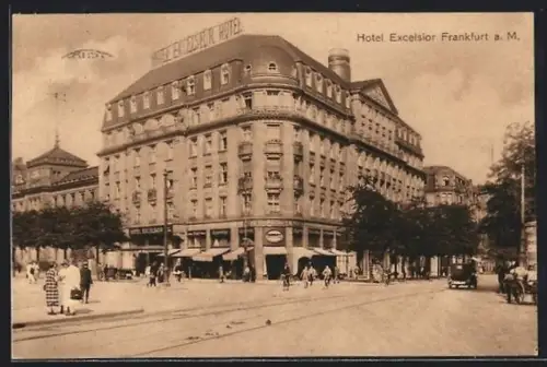 AK Frankfurt a. M., Partie am Hotel Excelsior
