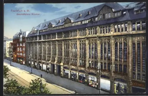 AK Frankfurt a. M., Geschäftshaus Wronker