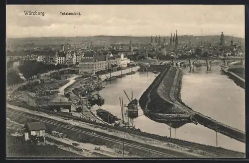 AK Würzburg, Totalansicht