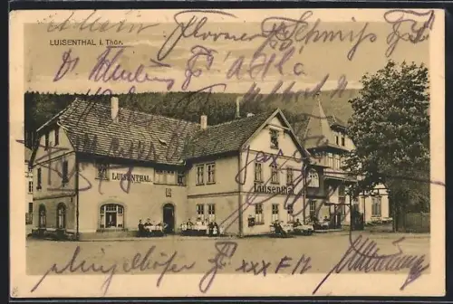 AK Luisenthal /Th., Gasthof Luisenthal mit Gästen an Aussentischen