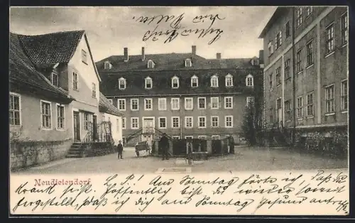 AK Neudietendorf, Zinzendorfhaus, Hofansicht