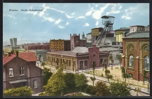 AK Wanne, Zeche Schamrock, Förderturm