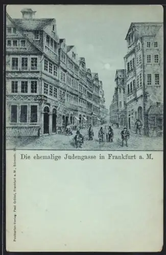 Lithographie Alt-Frankfurt, Ehemalige Judengasse