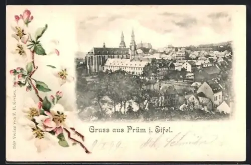 AK Prüm i. Eifel, Blick auf den Ort