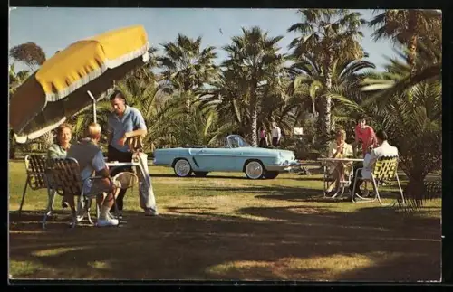 AK Renault Dauphine, Tennisspieler, Autoreklame