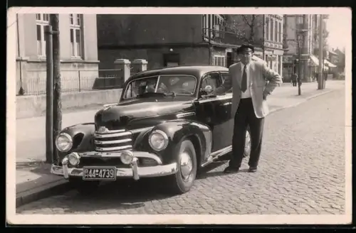 Foto-AK Auto Opel Kapitän mit Kennzeichen BH 44-4739