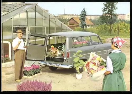 AK Auto Ford Taunus 12 M Kombi, für Beruf und Erholung, Reklame