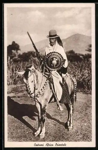 AK Arabischer Soldat auf einem Pferd mit Gewehr in der Hand