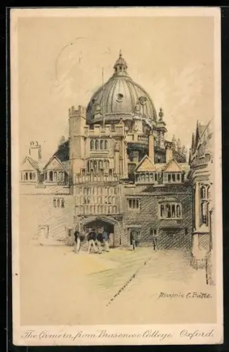 Lithographie Oxford, The Camera from Brasenose College