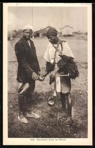 AK Marokko, Marchand d`eau, arabischer Wasserhändler