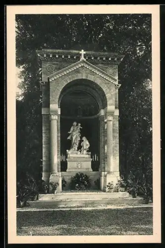 AK Roma-Vaticano, Giardini, Edicola della Madonna della Guardia
