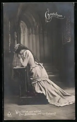 AK Faust, Gretchen, Nr. 9, Wer fühlet, wie wühlet der Schmerz mir im Gebein?, Johann Wolfgang von Goethe