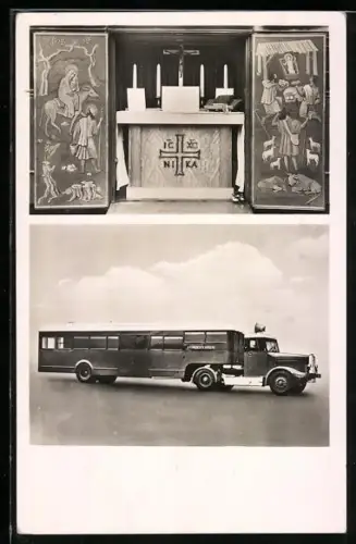 AK Königstein, Missionswagen der Ostpriesterfilfe