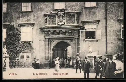 AK Wien, K. k. Hofburg, Schweitzerthor