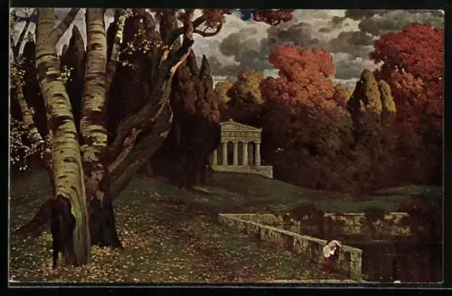 Künstler-AK Eduard Rüdisühli: Tempel am heiligen Wasser