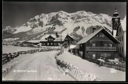 AK St. Rupert am Kulm, Ortspartie im Schnee