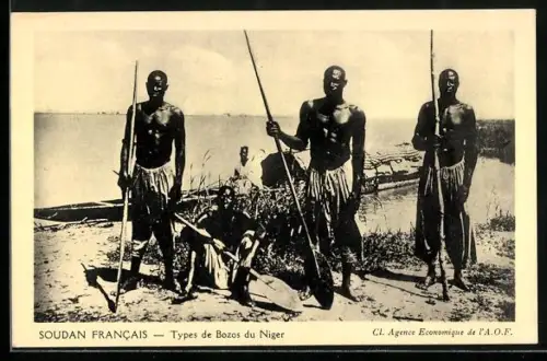 AK Soudan Francais, Types de Bozos du Niger, sudanesische Bootsleute