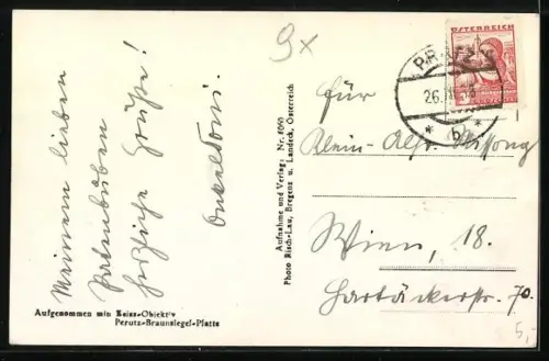 AK Ladis, Ruine Laudeck im Schnee