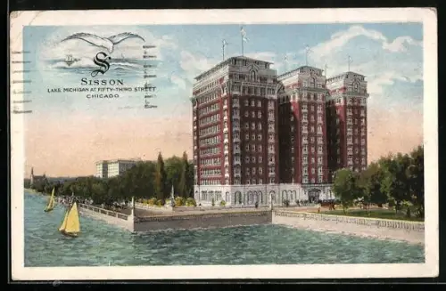 AK Chicago, IL, Hotel Sisson, Lake Michigan at 53rd Street
