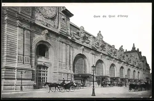 AK Paris, gare du quai d'Orsay, Bahnhof