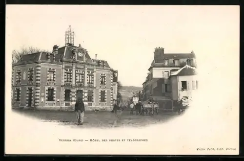 AK Vernon /Eure, Hôtel des Postes et Télégraphes