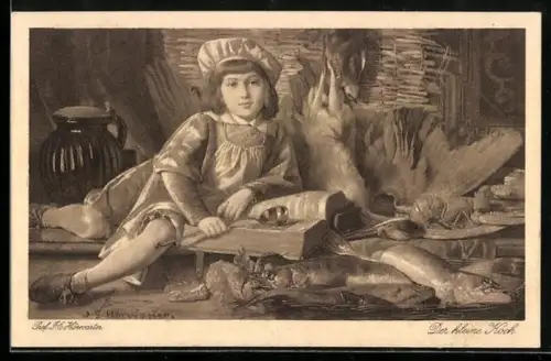 AK Der kleine Koch, histor. Gemälde von Hörwarter